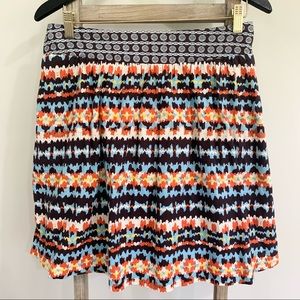Anthropologie Porridge Multicolor Full Mini Skirt Size 10